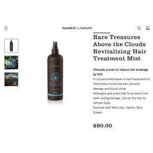 Tweak'd by Nature Rhassoul Above The Clouds Hair Treatment Mist + Pump 16 fl oz